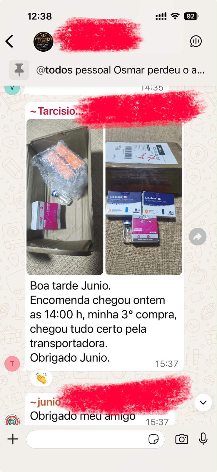 Prova social de cliente