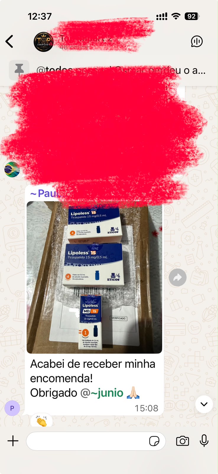 Prova social de cliente